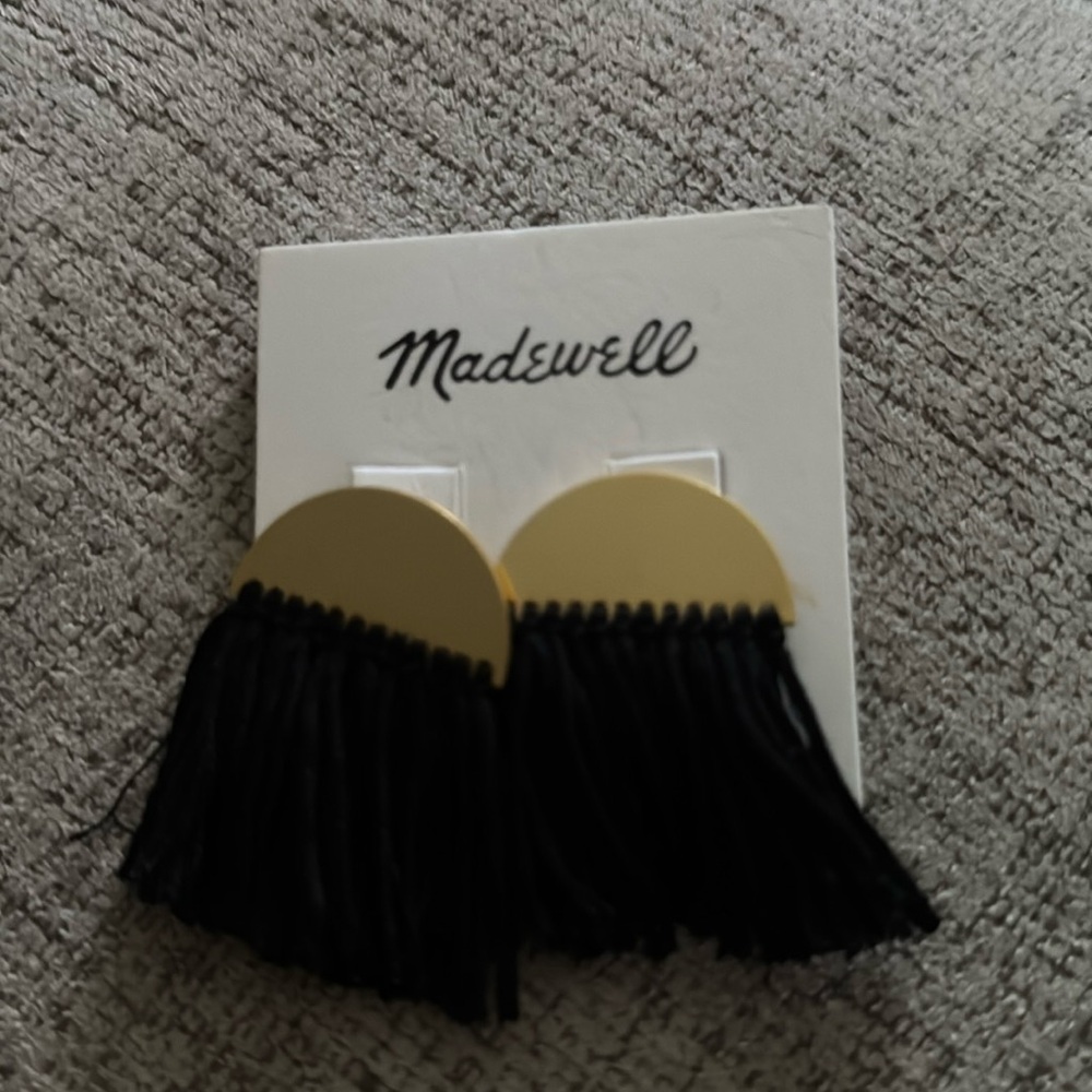 MADEWELL Half Moon Fringe Earrings